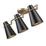 6_Reeva 29 1/4" Wide Modern Brass 3-Light Ceiling Light more views