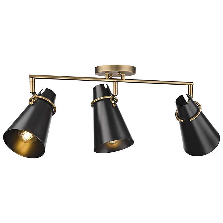Image 7 Reeva 29 1/4" Wide Modern Brass 3-Light Ceiling Light more views