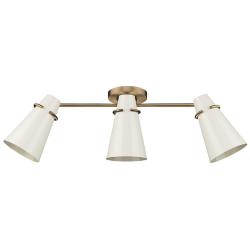 Reeva 29 1/4" Wide Modern Brass Glossy 3-Light Ceiling Light