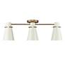 4_Reeva 29 1/4" Wide Modern Brass Glossy 3-Light Ceiling Light more views