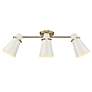 7_Reeva 29 1/4" Wide Modern Brass Glossy 3-Light Ceiling Light more views