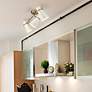 Reeva 29 1/4" Wide Modern Brass Glossy 3-Light Ceiling Light in scene