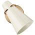Reeva 8 1/2" High Modern Brass Sconce with Glossy Ecru Shade