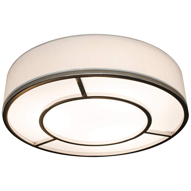 Image 1 Reeves 16 inch Wide Satin Nickel LED Ceiling Light