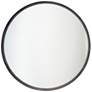 1_Refined Black Metal 36" Round Wall Mirror