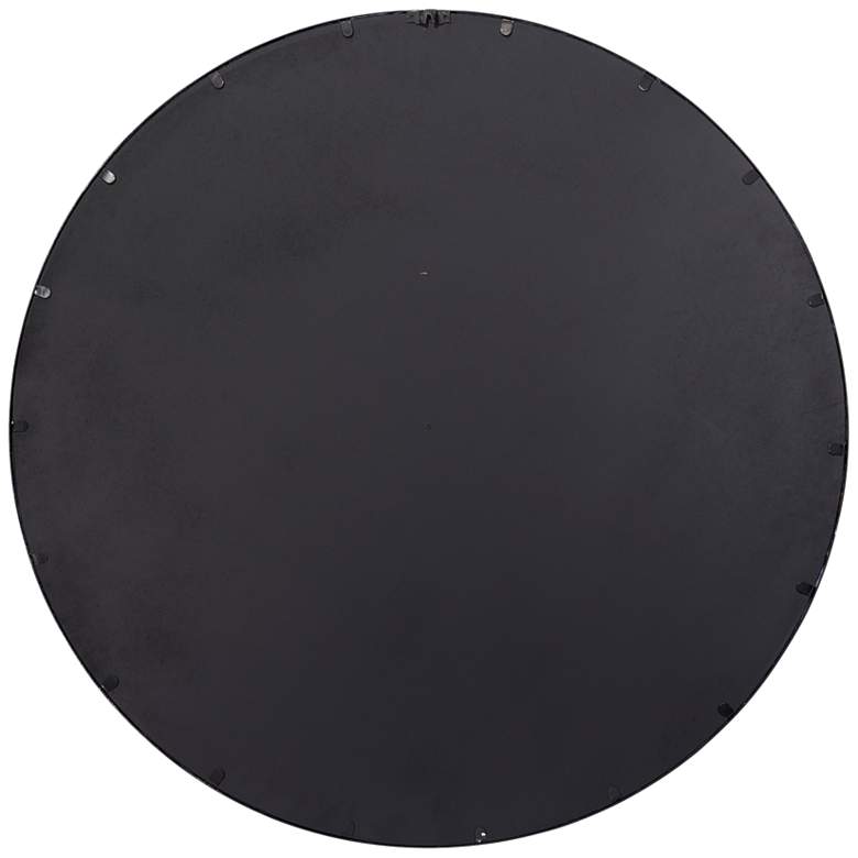 Refined Black Metal 36 inch Round Wall Mirror more views