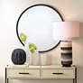 4_Refined Black Metal 36" Round Wall Mirror more views