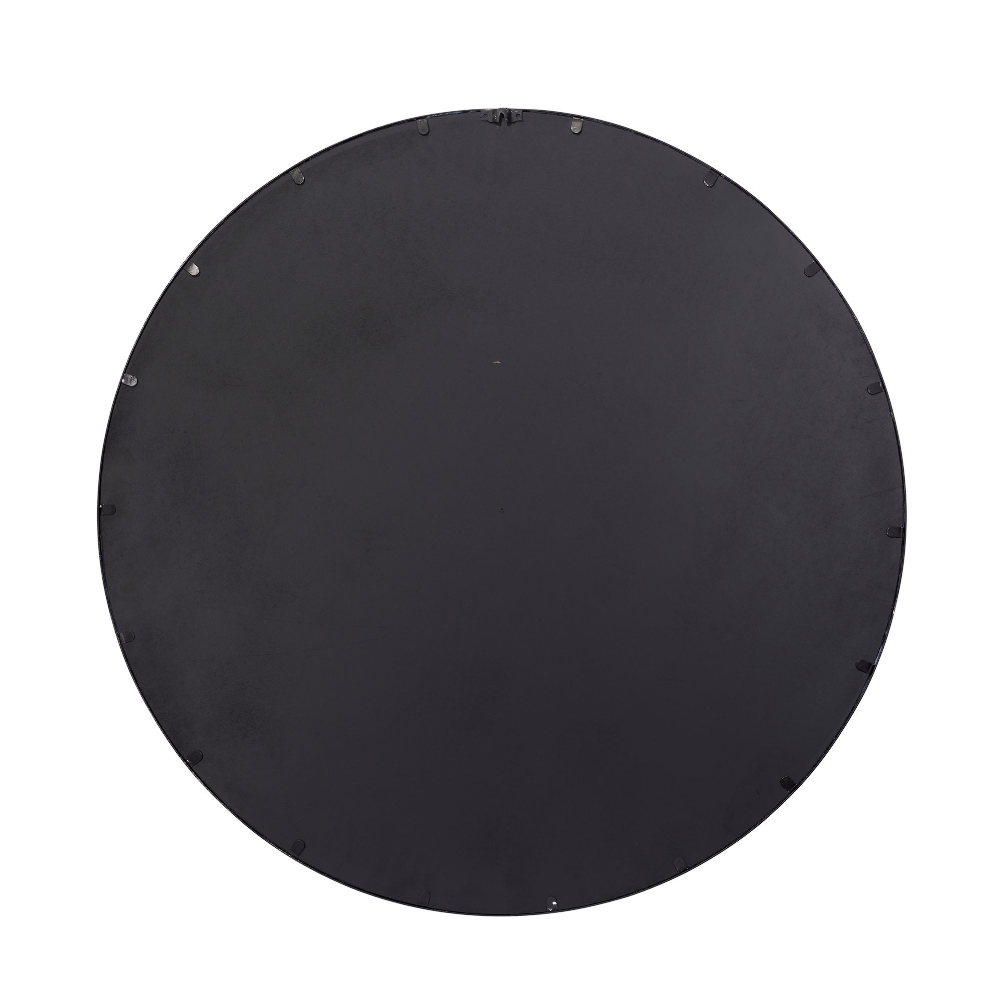 Image 5 Refined Black Metal 36" Round Wall Mirror more views