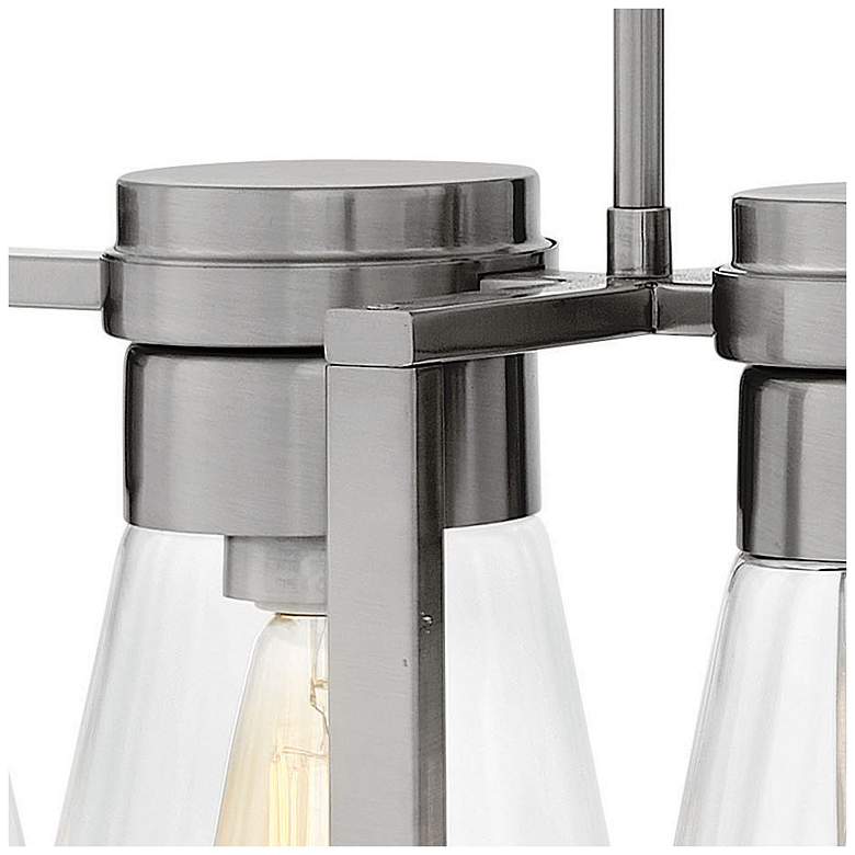 Image 5 Refinery 43 3/4" Wide Nickel Clear Chandelier more views