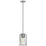 2_Refinery 7 3/4" Wide Nickel with Clear Shade Mini Pendant more views