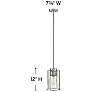 3_Refinery 7 3/4" Wide Nickel with Clear Shade Mini Pendant more views