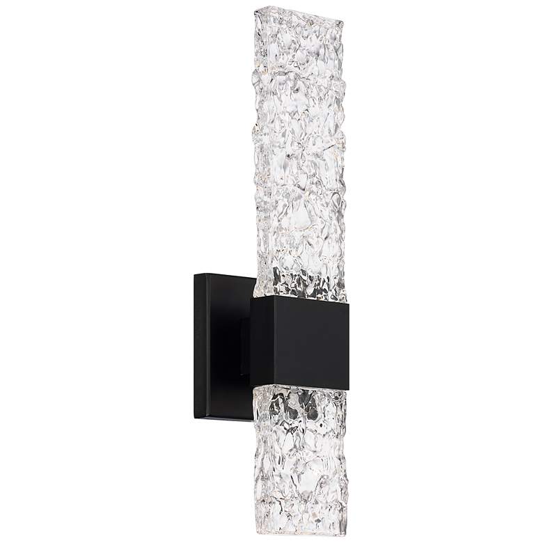 Image 2 Reflect 18 inchH x 5 inchW 2-Light Outdoor Wall Light in Black