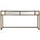 Reflect 62"W Brushed Aged Gold and Mirrored Console Table