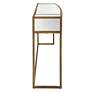 5_Reflect 62"W Brushed Aged Gold and Mirrored Console Table more views
