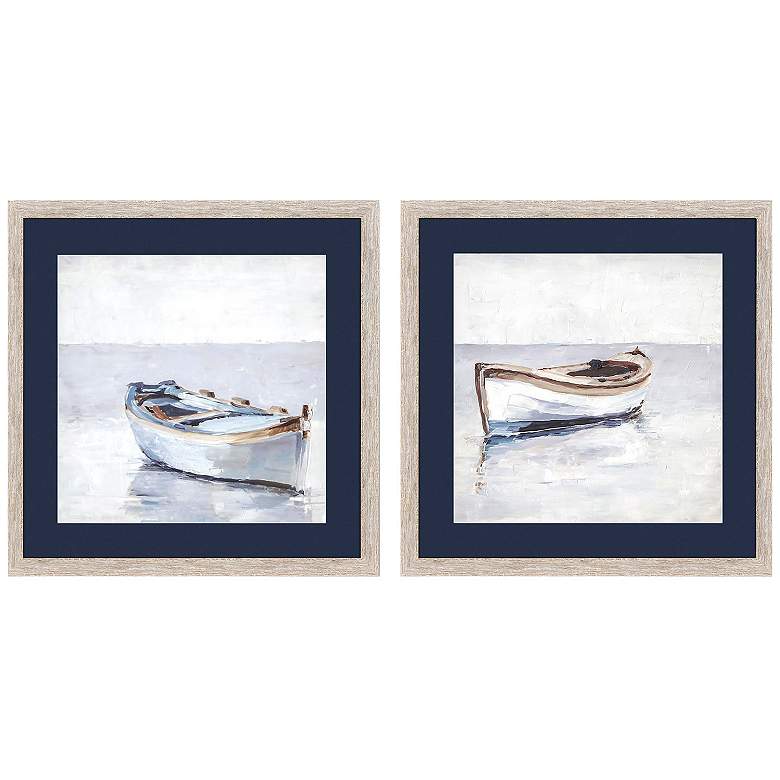 Image 1 Reflected Horizon 26"W x 26"H Framed Art Set of 2