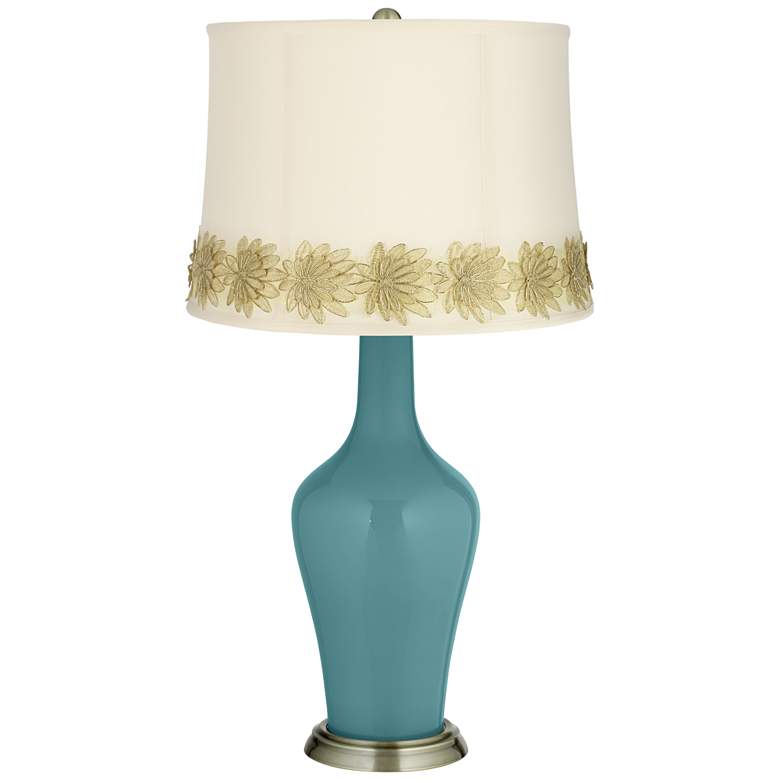 Image 1 Reflecting Pool Anya Table Lamp with Flower Applique Trim