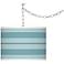 Reflecting Pool Bold Stripe Giclee Glow Plug-In Swag Pendant