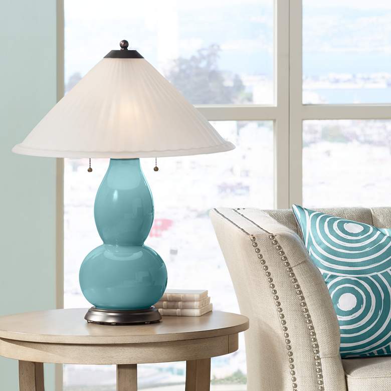 Image 1 Reflecting Pool Fulton Table Lamp with Fluted Glass Shade