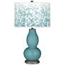 Reflecting Pool Mosaic Giclee Double Gourd Table Lamp