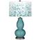 Reflecting Pool Mosaic Giclee Double Gourd Table Lamp
