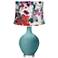 Reflecting Pool Multi-Color Flowers Ovo Table Lamp