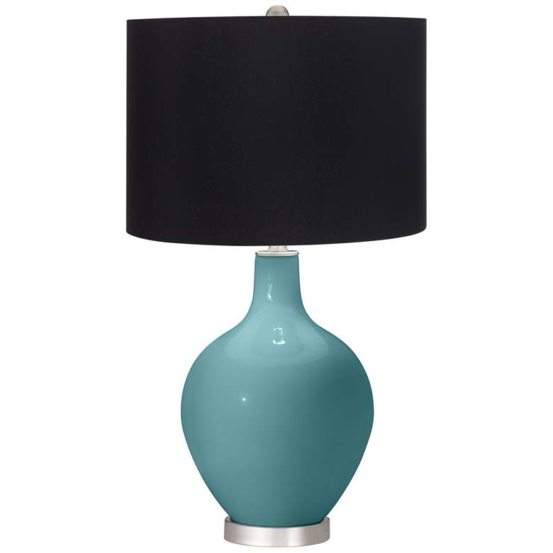 Image 1 Reflecting Pool Ovo Table Lamp with Black Shade