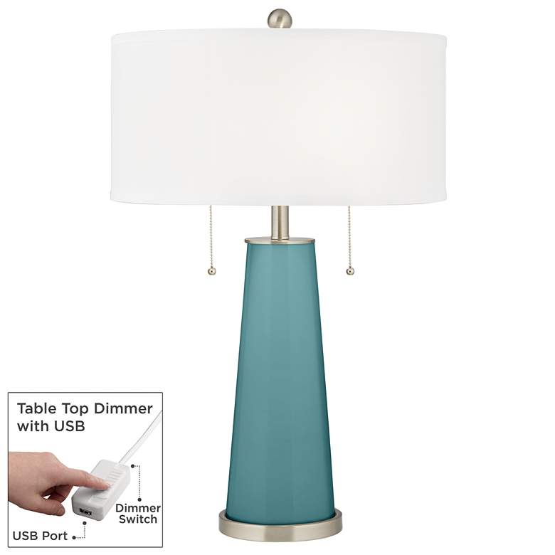Image 1 Reflecting Pool Peggy Glass Table Lamp With Dimmer