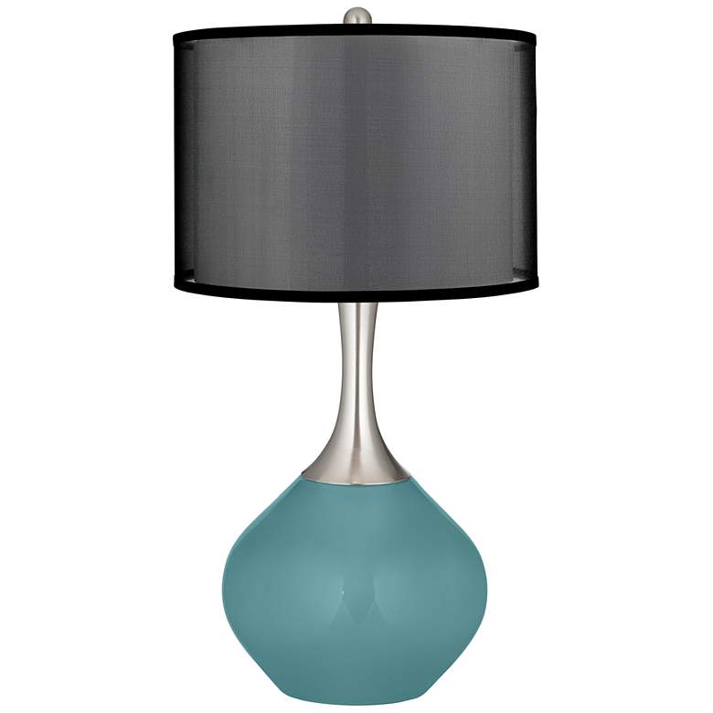 Image 1 Reflecting Pool Spencer Table Lamp with Organza Black Shade