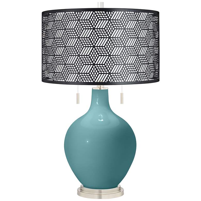 Image 1 Reflecting Pool Toby Table Lamp With Black Metal Shade