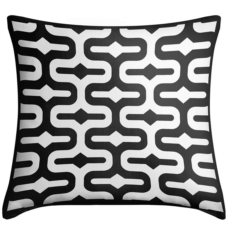 Image 1 Reflection 18" Black Square Throw Pillow
