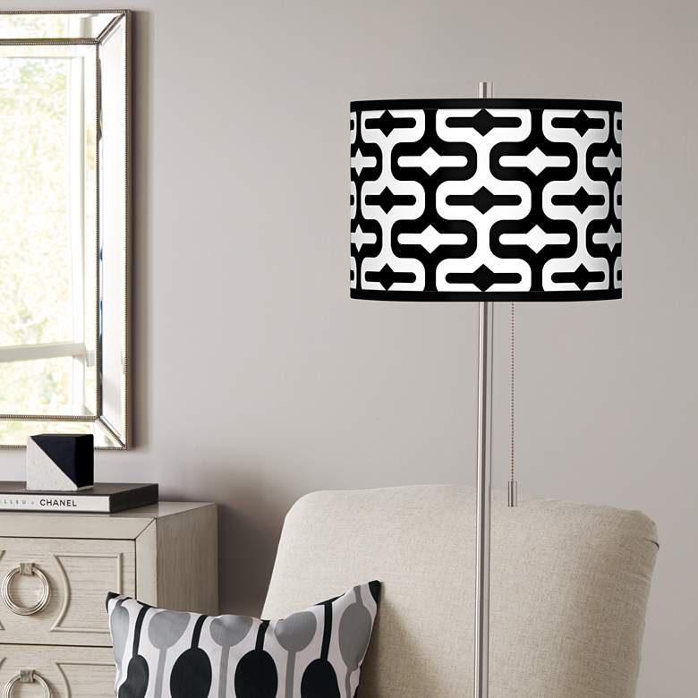 Image 1 Reflection Brushed Nickel Pull Chain Floor Lamp