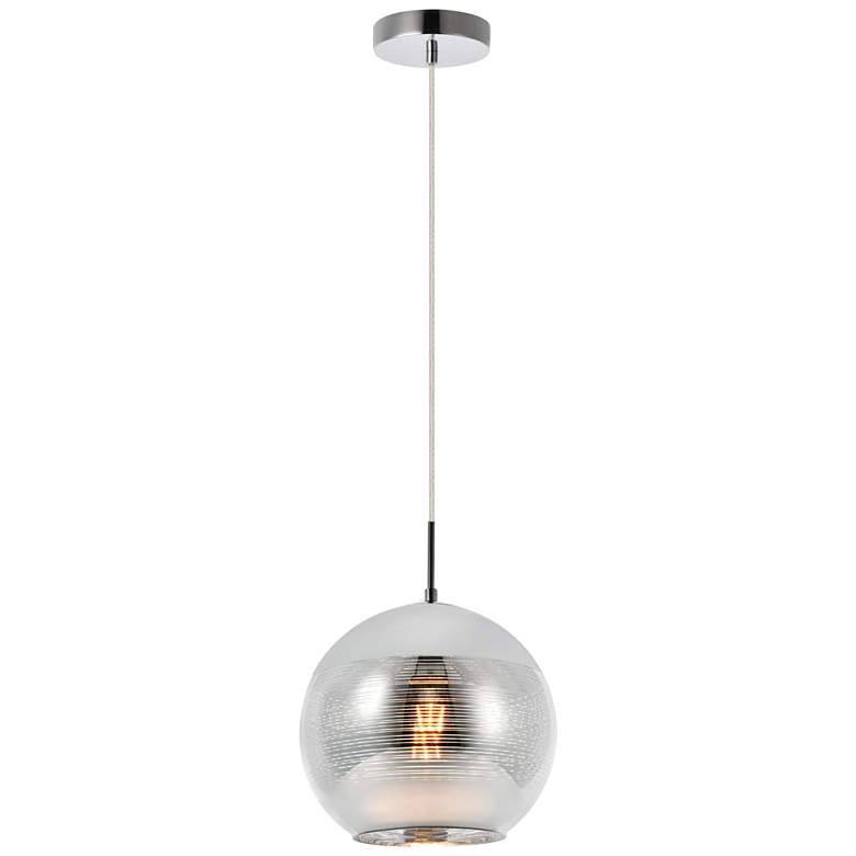 Image 1 Reflection Collection Pendant D9.5In H9.5In Lt:1 Chrome Finish