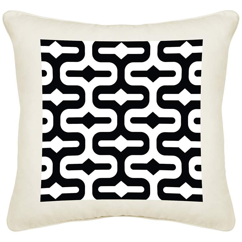 Image 1 Reflection Cream Canvas 18 inch Square Pillow