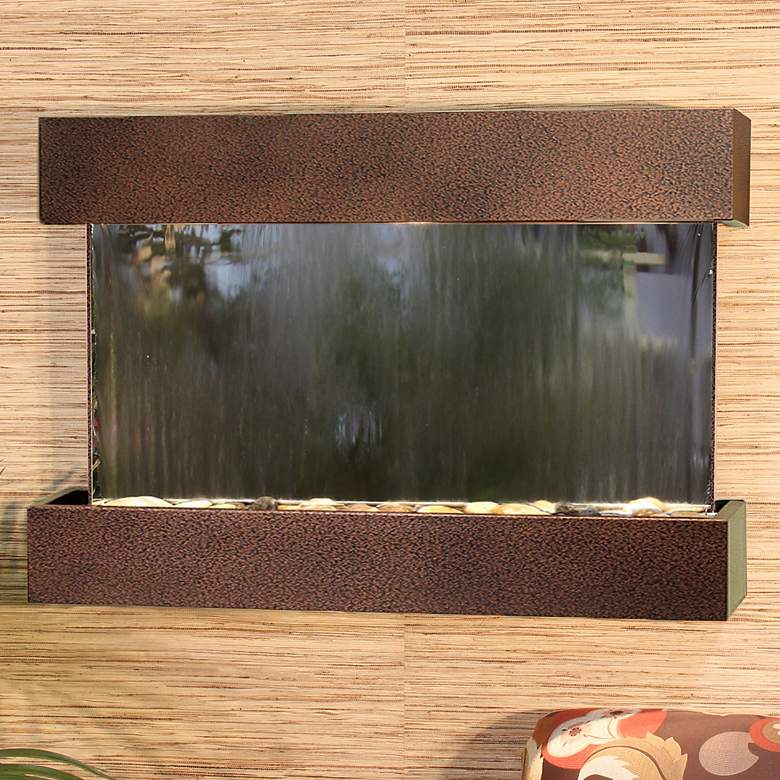 Image 1 Reflection Creek Mirror Copper Vein 27" High Wall Fountain