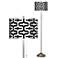 Reflection Silver Metallic Brushed Nickel Pull Chain Floor Lamp