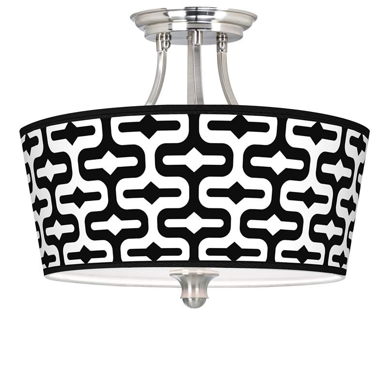 Image 1 Reflection Tapered Drum Giclee Ceiling Light