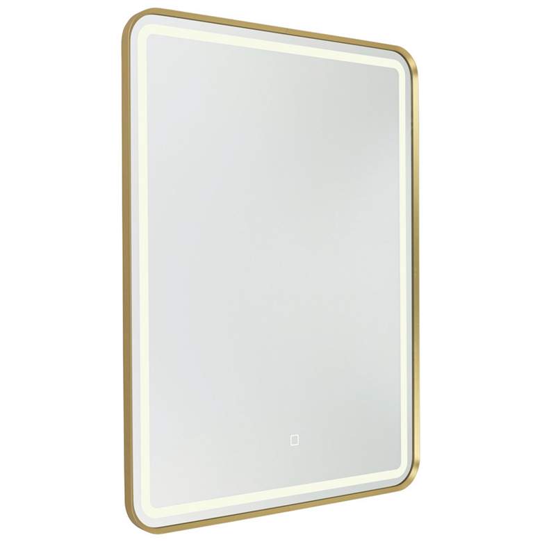 Image 1 Reflections 23.6" Wide Brushed Brass Mirror