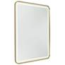 1_Reflections 23.6" Wide Brushed Brass Mirror
