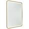 Reflections 23.6" Wide Brushed Brass Mirror
