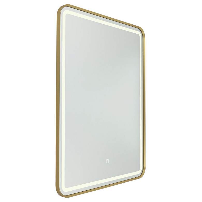 Image 2 Reflections 23.6" Wide Brushed Brass Mirror more views