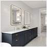 4_Reflections 23.6" Wide Brushed Brass Mirror more views