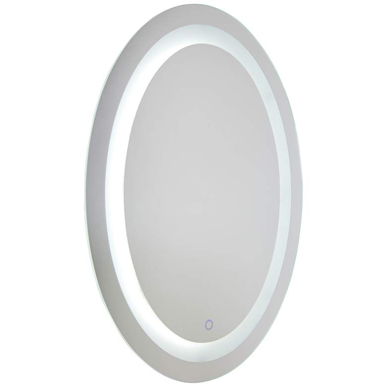 Image 1 Reflections 24 inch x 31 1/2 inch Oval Frameless LED Wall Mirror