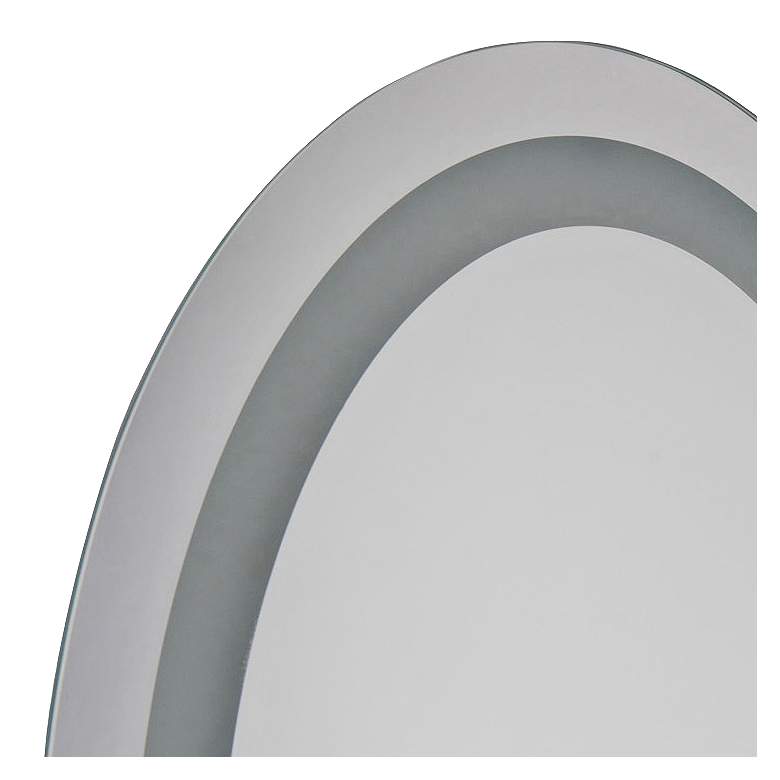 Image 2 Reflections 24 inch x 31 1/2 inch Oval Frameless LED Wall Mirror more views