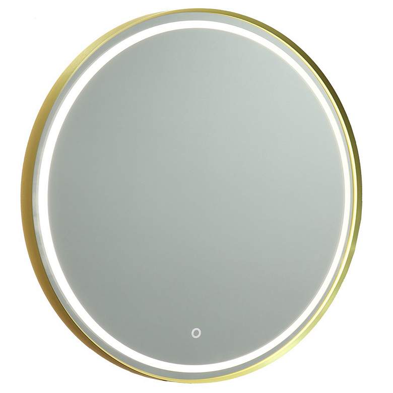 Image 2 Reflections 31.5" Wide Brushed Brass Mirror