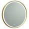 Reflections 31.5" Wide Brushed Brass Mirror