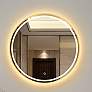 1_Reflections 31.5" Wide Brushed Brass Mirror
