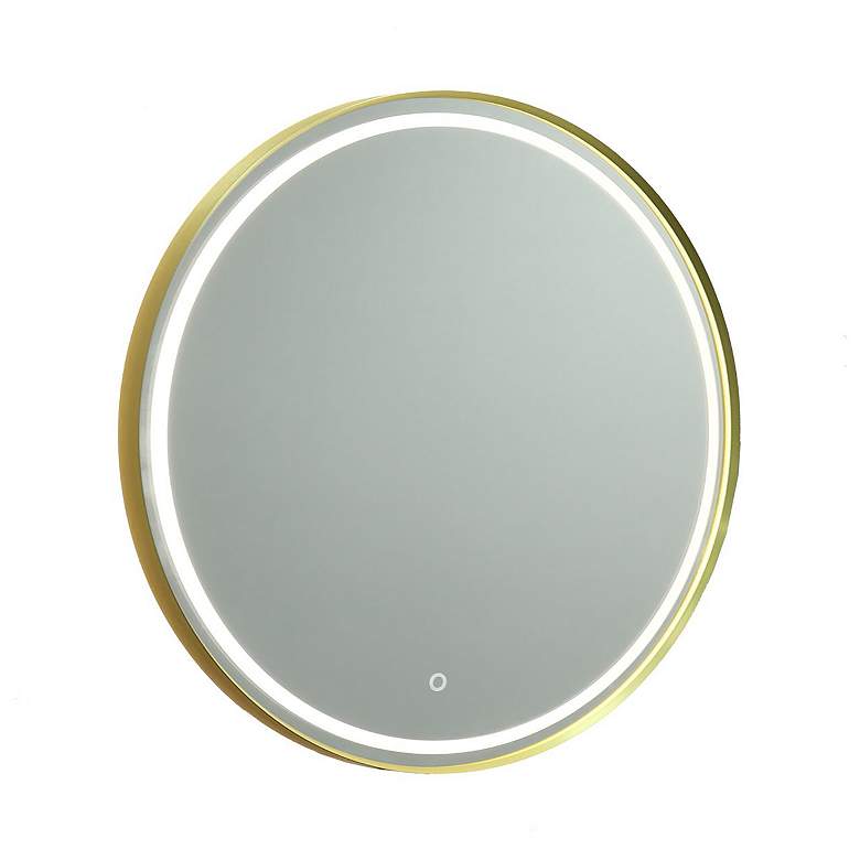 Image 3 Reflections 31.5" Wide Brushed Brass Mirror more views