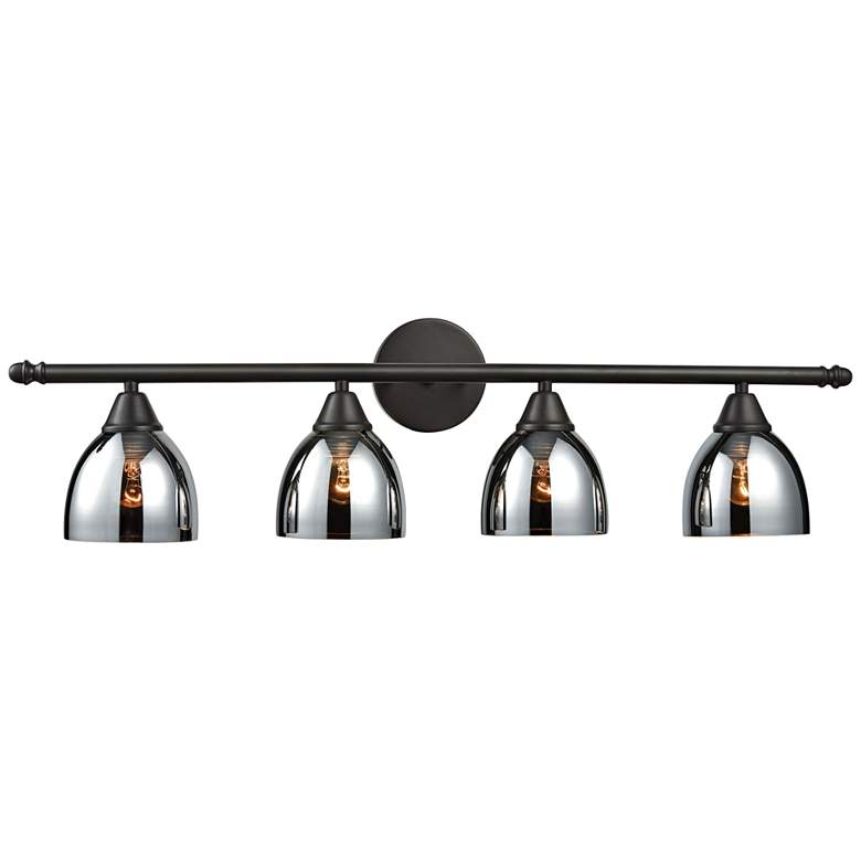 Image 1 Reflections 33 inch Wide Oil-Rubbed Bronze 4-Light Bath Light