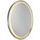 Reflections Aluminum 23 1/2" x 29 1/2" Oval LED Wall Mirror