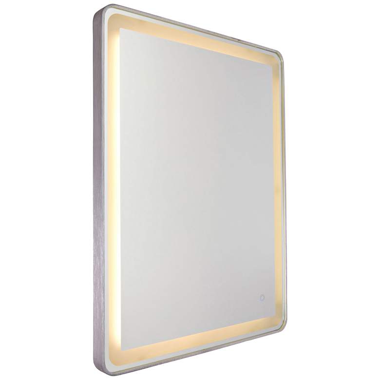 Image 1 Reflections Brushed Aluminum 24 inch x 32 inch LED Wall Mirror